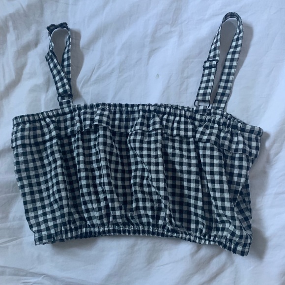 checkered crop top - Picture 2 of 2